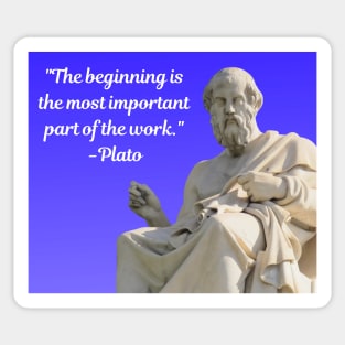 Wise Quote 1 - Plato Sticker